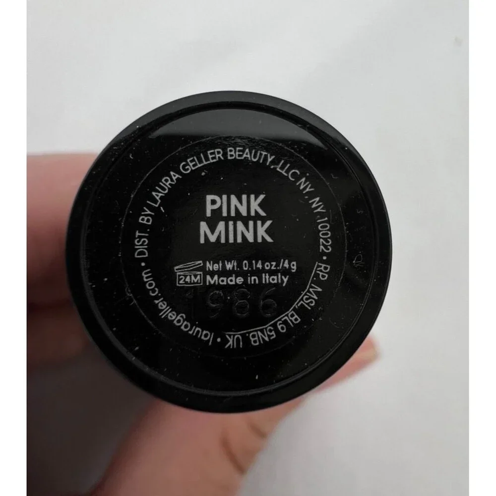 Laura Geller Lipstick PINK MINK 0.14 oz Cream Lip Color Hydrating Makeup Italy